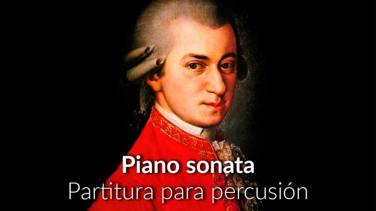 partitura piano sonata para xilófono y marimba de Mozart