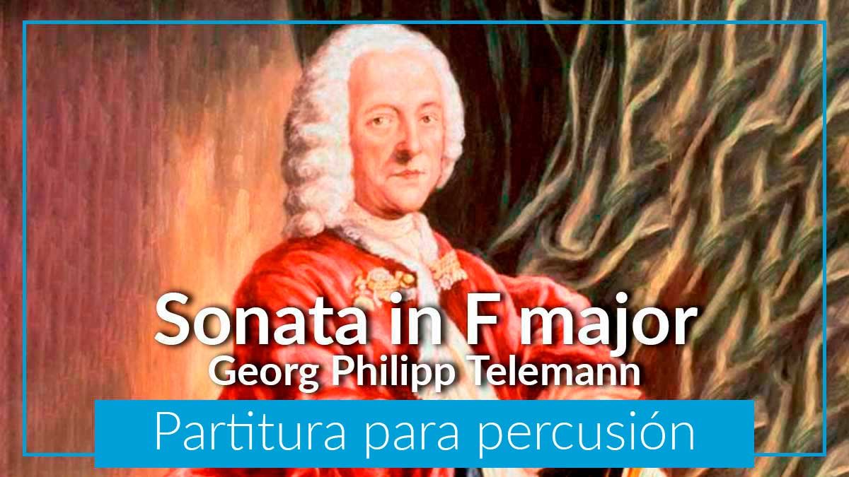 Arreglos gratis partituras para percusión Telemann Sonata no 1 in F major